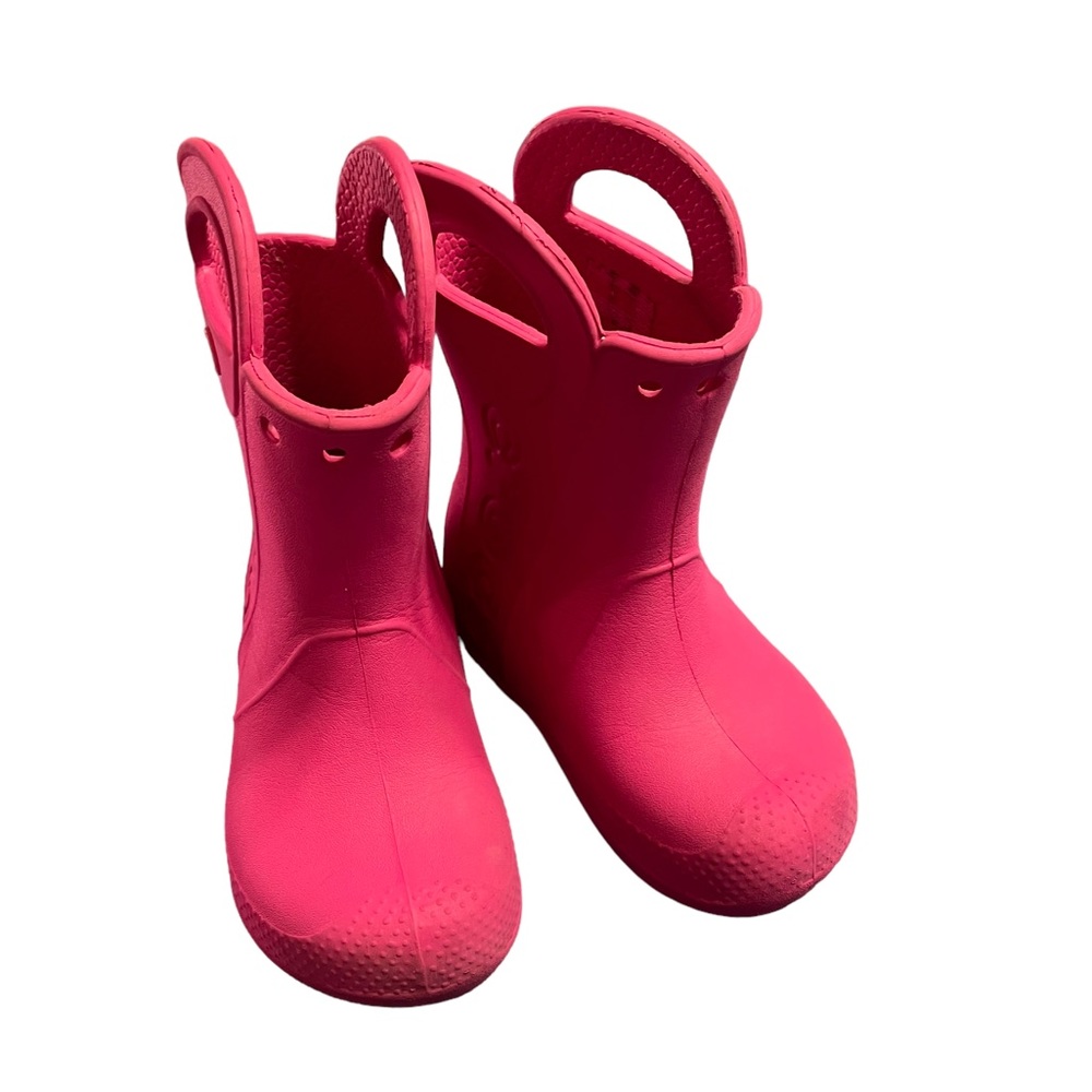 CROCS Kids Pink Rain & Snow Boots